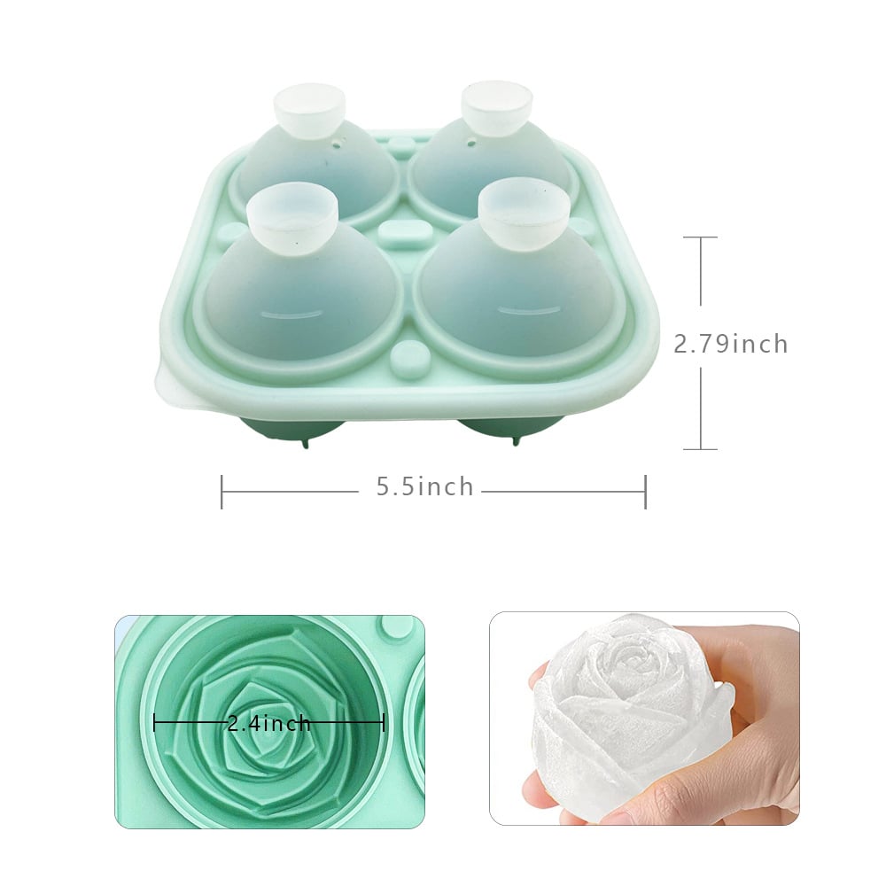 Rose Silicone Ice Tray | 3D Ice Cubes for Cocktails