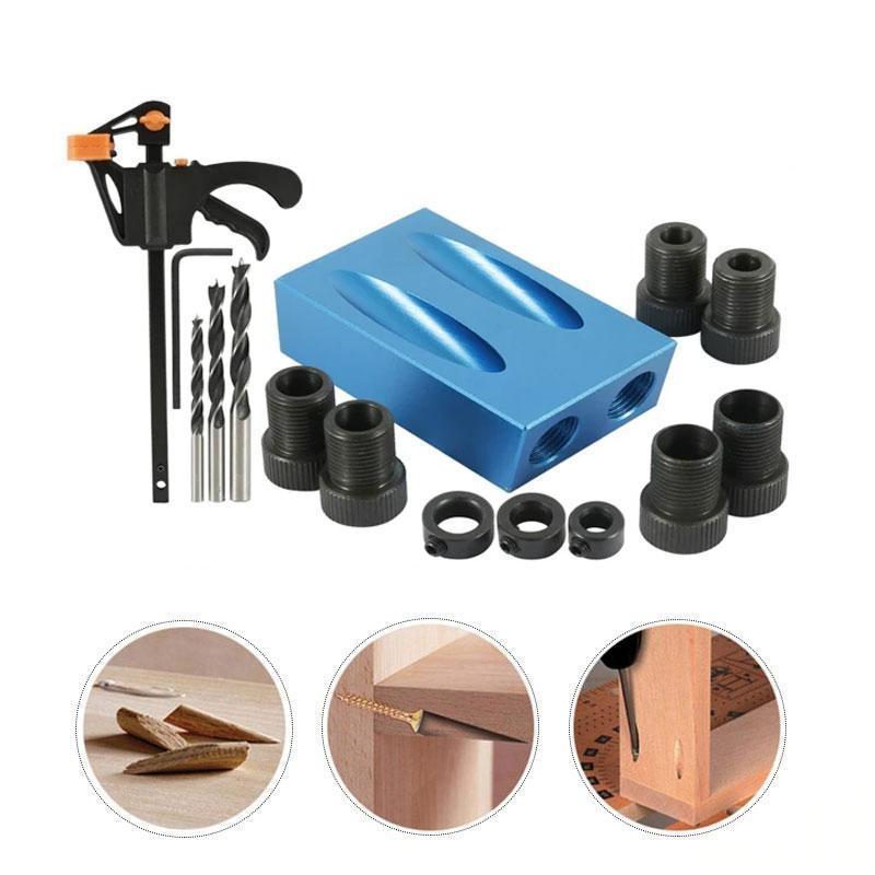 Angle Drill Guide for Woodworking – 15° Angle