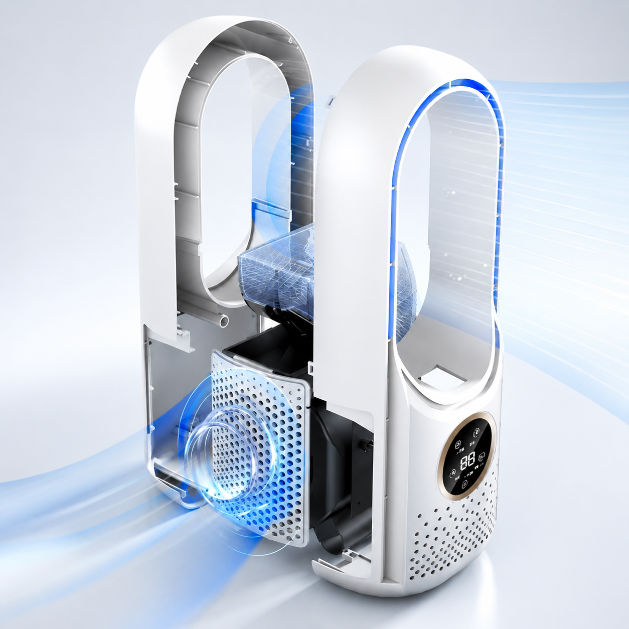 Mini Portable Air Conditioner – Bladeless, Quiet Operation, Cools up to 20m²