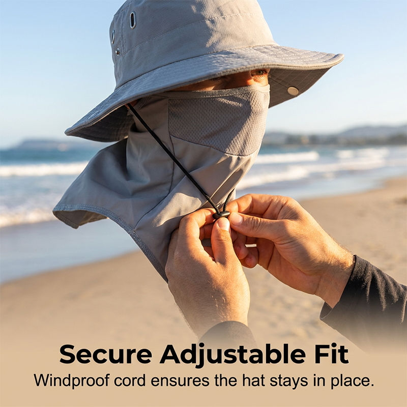 Sun Protection Hat with Removable Face Shield – 2-in-1 with Cooling Ice-Silk