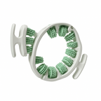 White and green dental tool on a white background