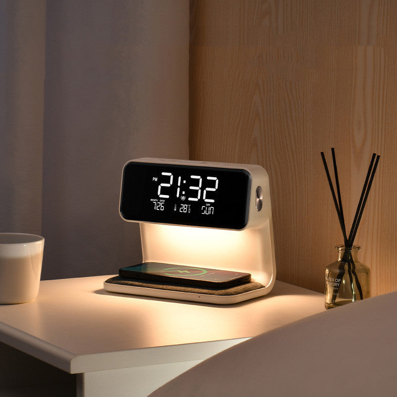 3-in-1 Alarm Clock | Wireless Charger & Dimmable Night Light