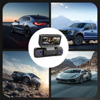 4-Channel Dashcam | 360° Surround View, Night Vision, GPS, WiFi