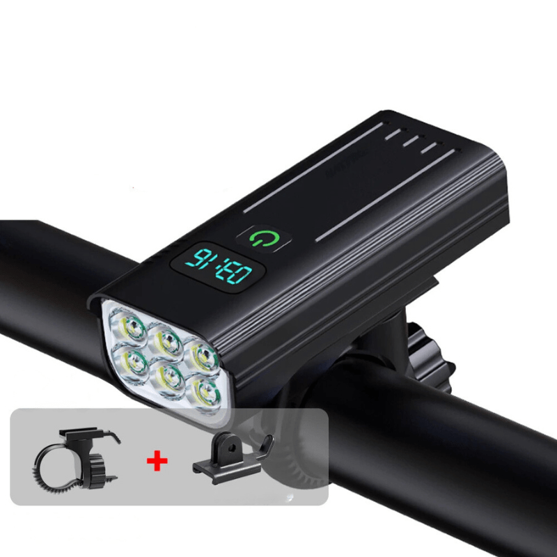 5000 Lumen Bike Light | USB-C, 10,000mAh Battery, Time Display