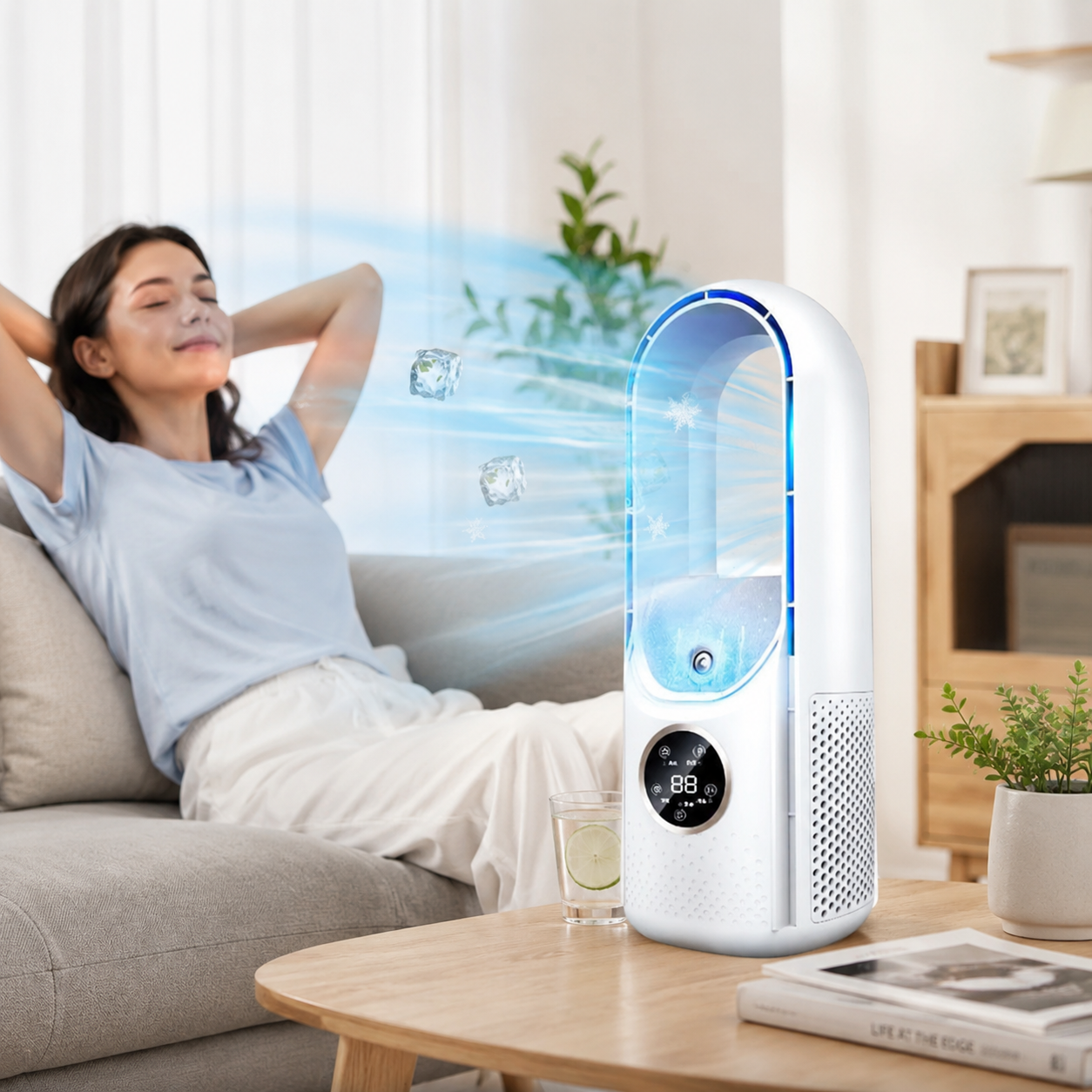 Mini Portable Air Conditioner – Bladeless, Quiet Operation, Cools up to 20m²