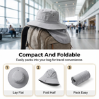 Sun Protection Hat with Removable Face Shield – 2-in-1 with Cooling Ice-Silk
