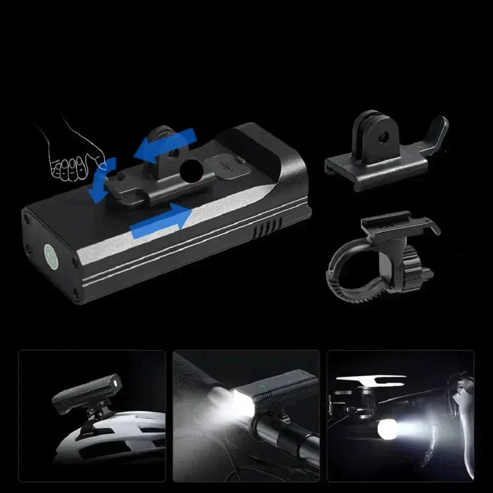 5000 Lumen Bike Light | USB-C, 10,000mAh Battery, Time Display