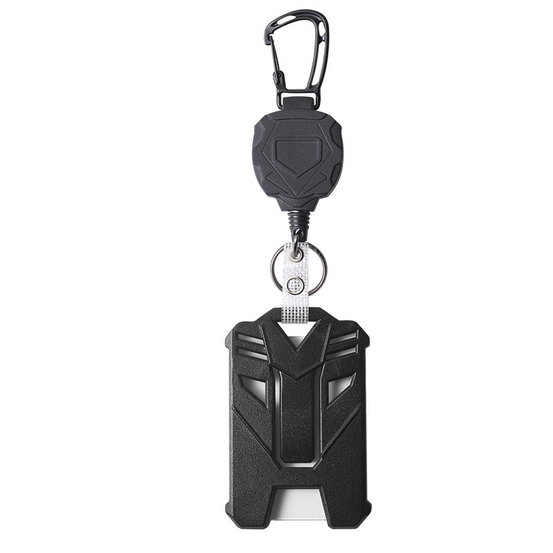 Retractable ID Holder | 80cm Reach, 360° Rotation, Carabiner Clip