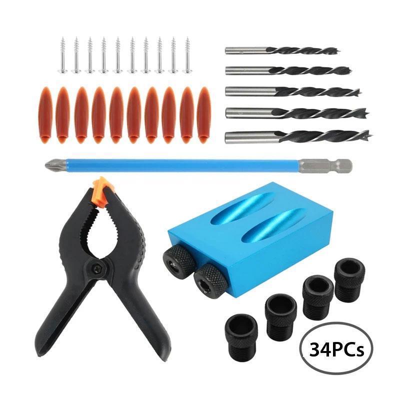 Angle Drill Guide for Woodworking – 15° Angle