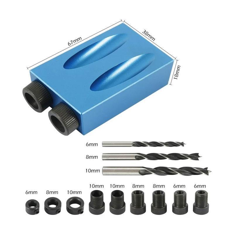 Angle Drill Guide for Woodworking – 15° Angle
