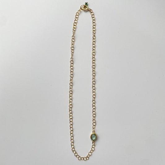 22ct Gold Aquamarine Necklace | Ram Rijal