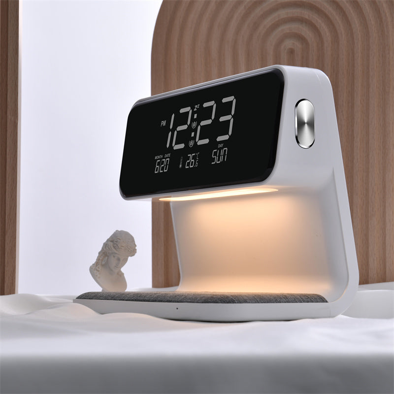 3-in-1 Alarm Clock | Wireless Charger & Dimmable Night Light