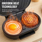 Double Breakfast Maker | Non-Stick, Two Plates, 1.2 kg