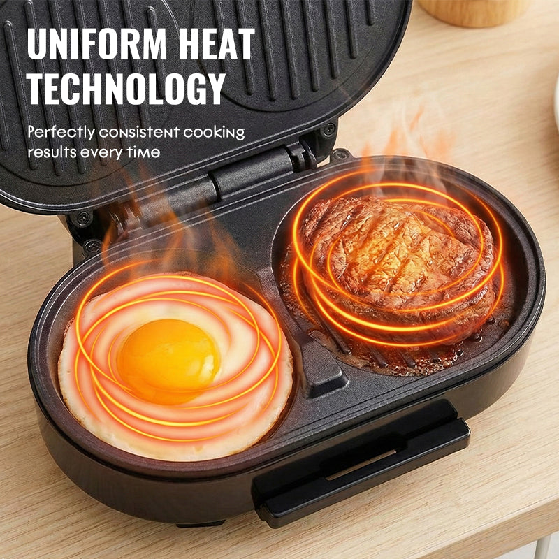 Double Breakfast Maker | Non-Stick, Two Plates, 1.2 kg