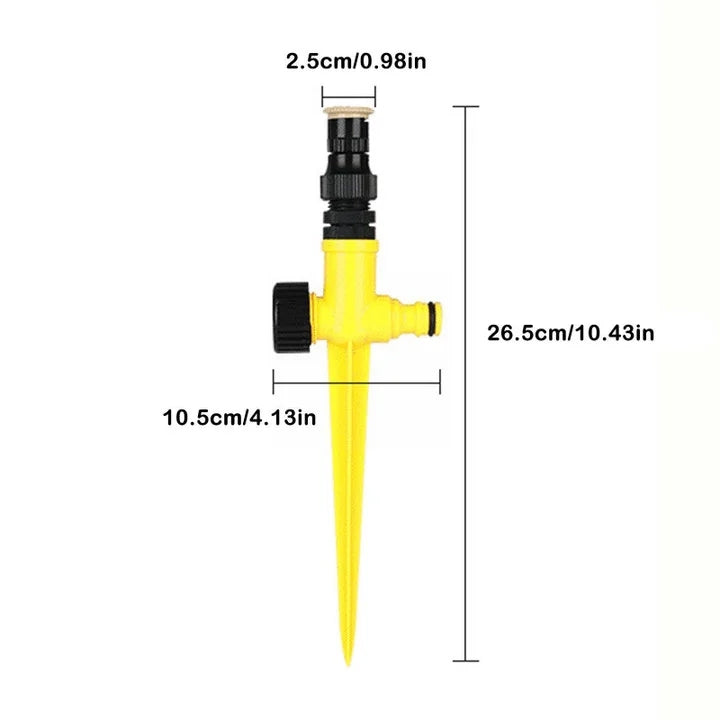 360° Lawn Sprinkler | Adjustable Spray, No Dry Spots, ABS Plastic
