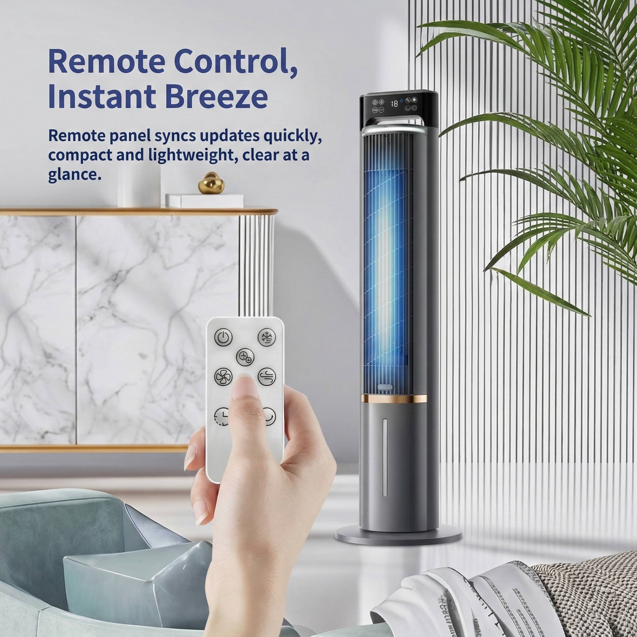 Portable Windowless Air Cooler | 3 Speeds, 12hr Timer, Remote Control