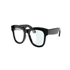 Black eyeglasses on a white background