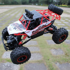 Remote control monster truck on a grassy field