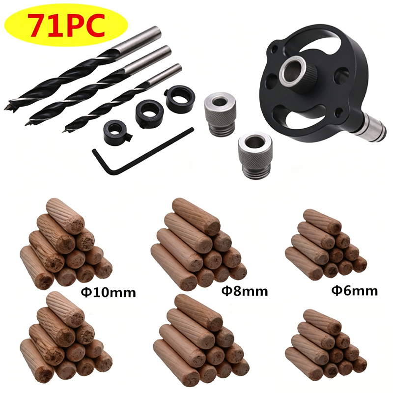 Self-Centering Drill Guide | Aluminium Alloy for Wood Joints