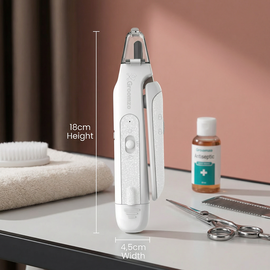 2-in-1 Pet Nail Clipper with LED | Quiet Trimmer for Dogs & Cats