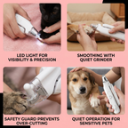 2-in-1 Pet Nail Clipper with LED | Quiet Trimmer for Dogs & Cats