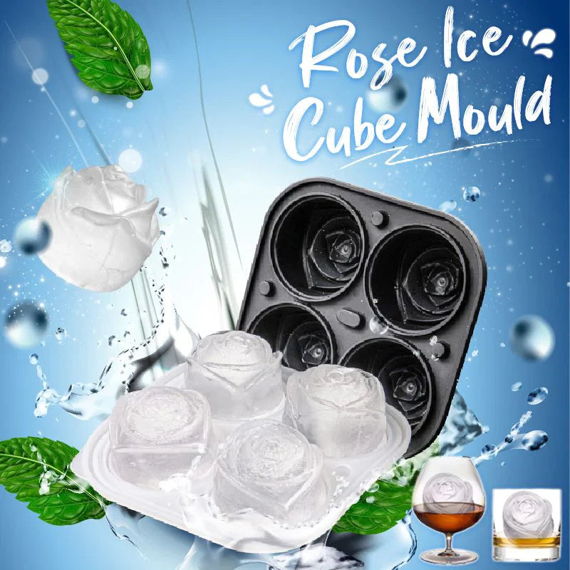 Rose Silicone Ice Tray | 3D Ice Cubes for Cocktails