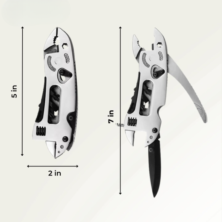 Stainless Steel Multifunction Pliers | Locking Mechanism, 12.2cm