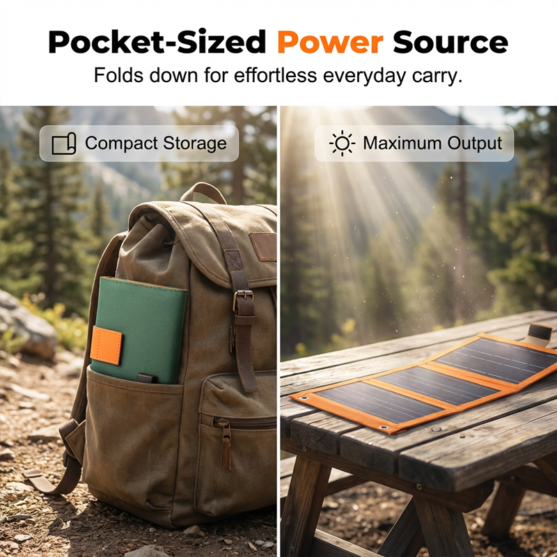 Foldable Solar Charger | USB Ports