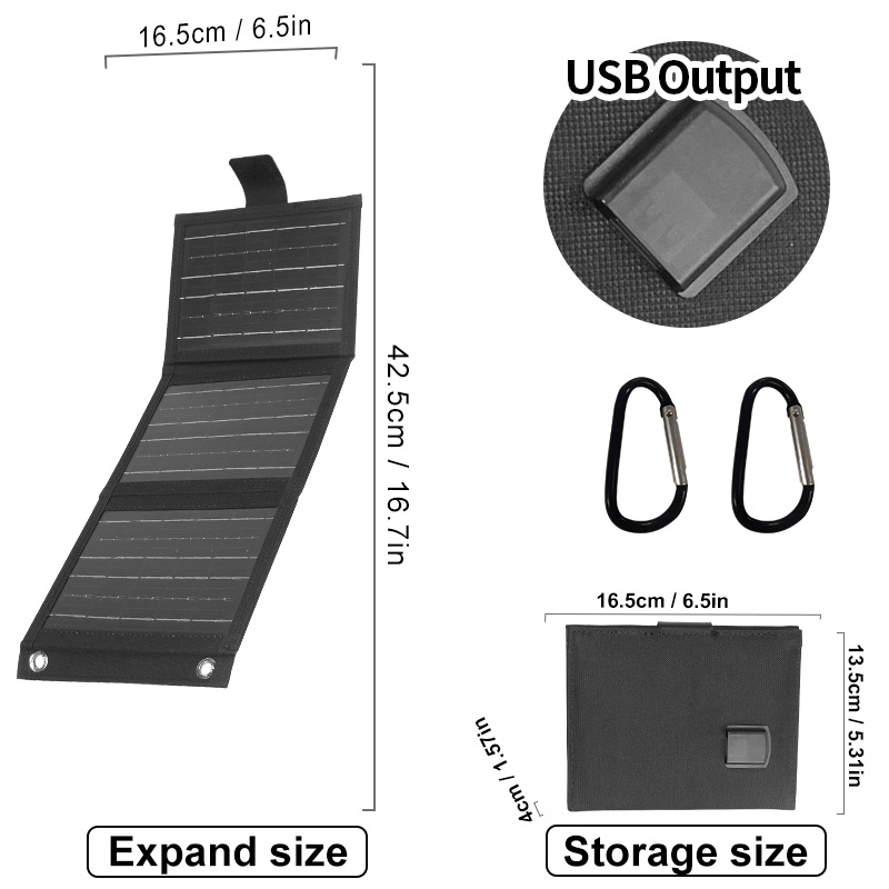 Foldable Solar Charger | USB Ports