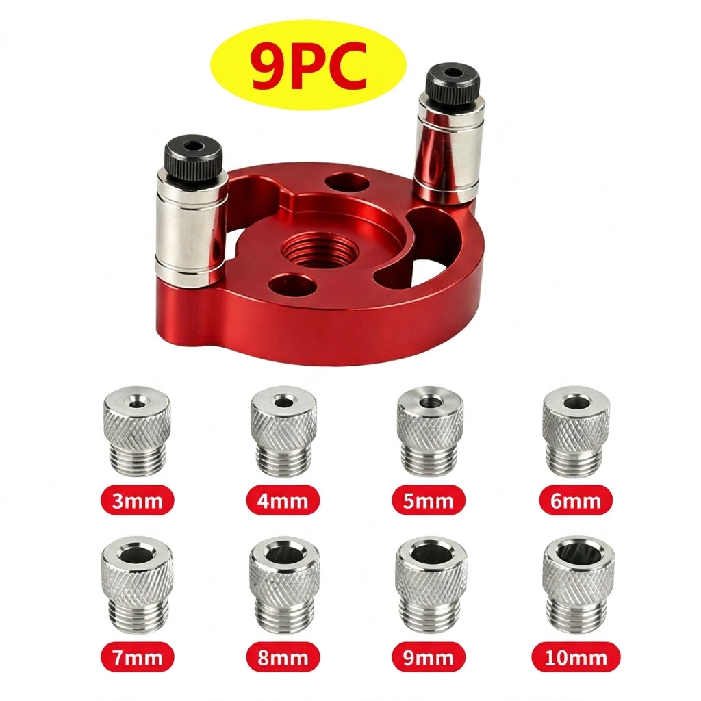 Self-Centering Drill Guide | Aluminium Alloy for Wood Joints