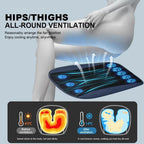 Ventilation pad for hips and thighs with cooling effect illustration