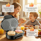 Double Breakfast Maker | Non-Stick, Two Plates, 1.2 kg