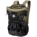 Pet carrier with quilted design on a white background
