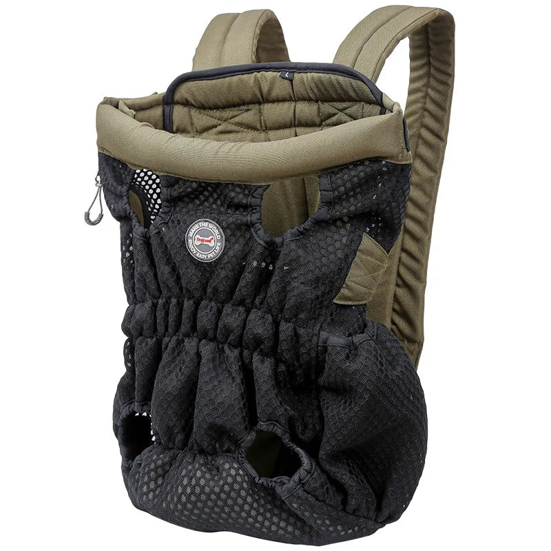 Pet carrier with quilted design on a white background
