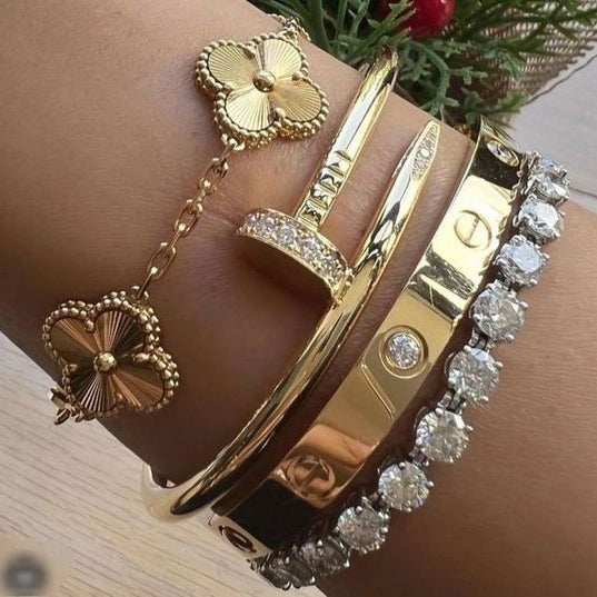 Clover Bracelet | 18K Gold Plated, Adjustable & Hypoallergenic
