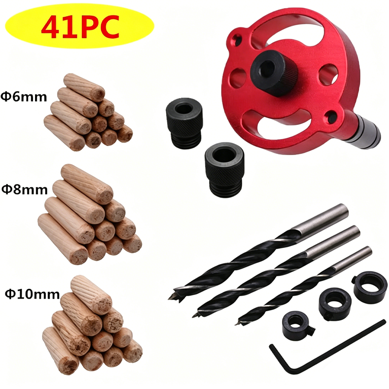 Self-Centering Drill Guide | Aluminium Alloy for Wood Joints