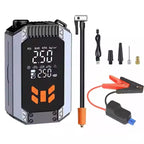 Digital air compressor with accessories on a white background