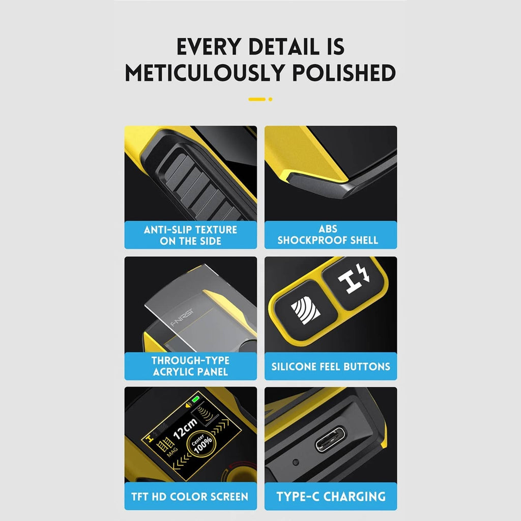 Product features with text 'Every detail is meticulously polished' on a gray background
