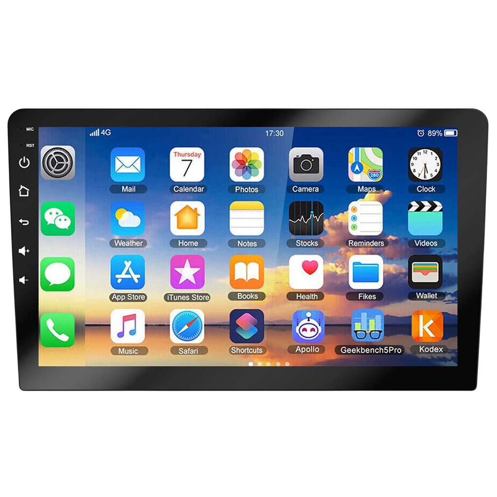 Digital tablet with app icons displayed on a white background