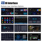 Various user interface designs for multiple users with a 'UI Interface' logo at the top.