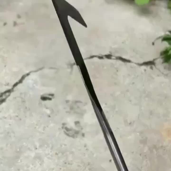 Metal arrow on a concrete surface