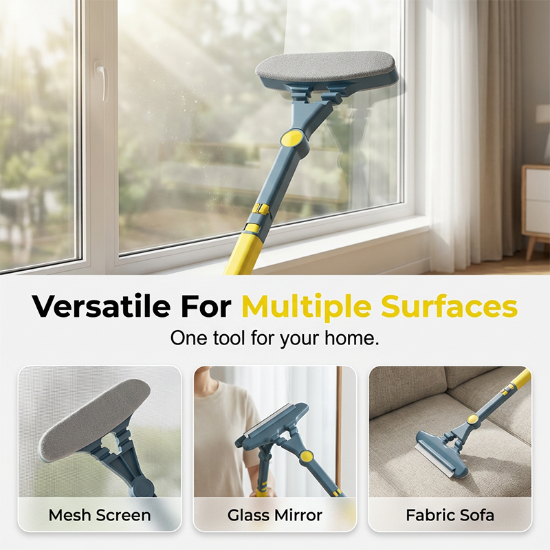 Telescopic Window Cleaner | High-Density Pad, Reaches High Windows