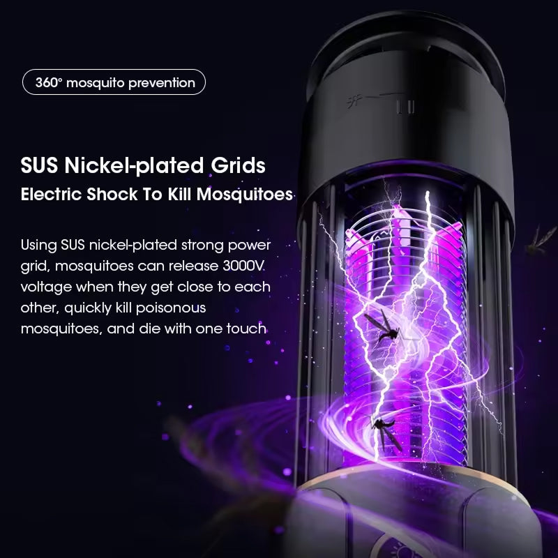Mosquito killer device with electric shock effect on a dark background