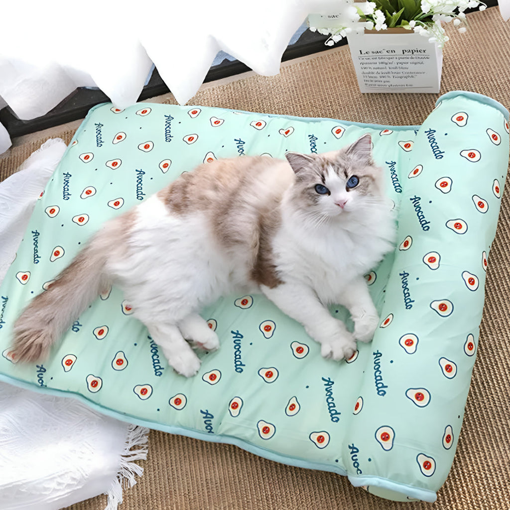 Self-Cooling Pet Mat | No Electricity, Silk-Ice Fibre, 5 Fun Designs