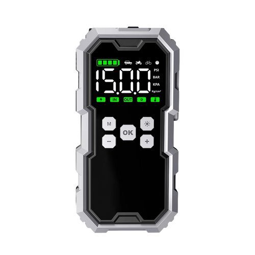 Digital pressure gauge with a white background