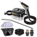 Car wash system with various attachments on a white background