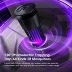 Mosquito trap with purple light on a white background