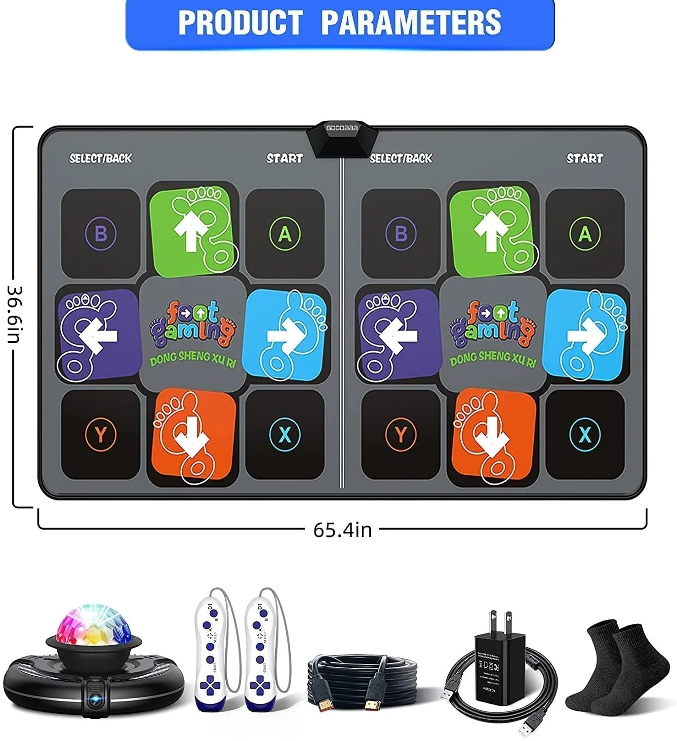 Joystick pad with buttons and accessories on a white background