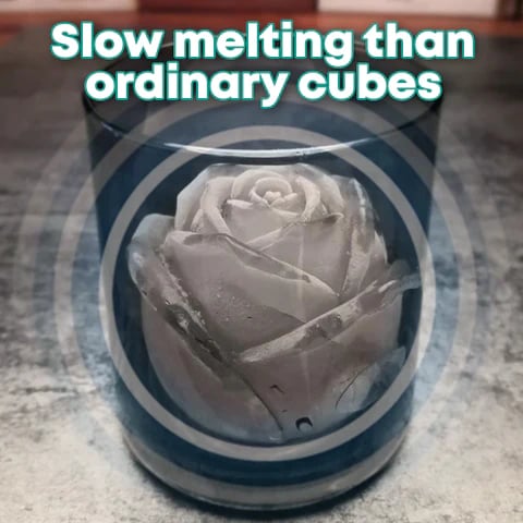 Rose Silicone Ice Tray | 3D Ice Cubes for Cocktails