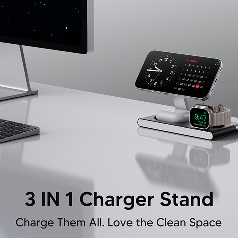 3-in-1 Foldable Magnetic Charger | Phone, Watch & Earbuds